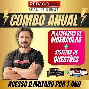 Combo Anual: plataforma de videoaulas + sistema de questões, acesso ilimitado por 1 ano